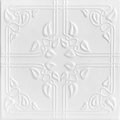 A La Maison Ceilings Ivy Leaves 20-in x 20-in 8-Pack Plain White Textured Surface-mount Ceiling Tile, 8PK R37PW-8